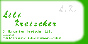 lili kreischer business card